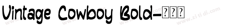 Vintage Cowboy Bold字体转换